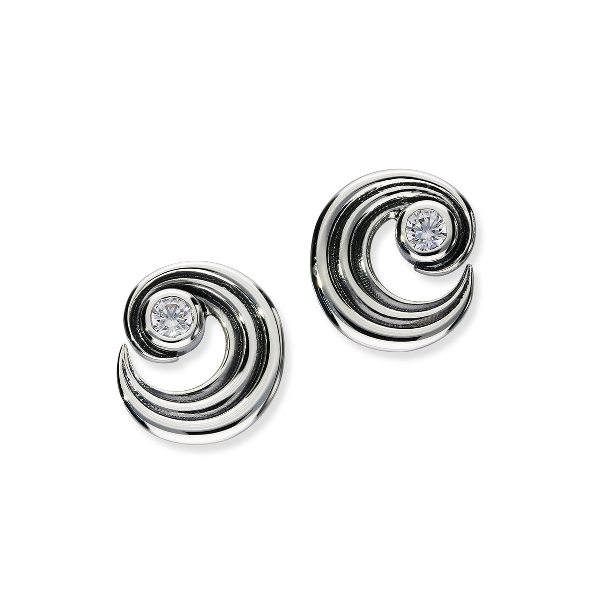 アクセサリー Petit Wave Earrings in silver Tide Stud Earrings CE477