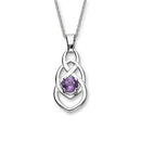 Celtic Silver Pendant CP323 Amethyst