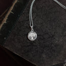 Earth Element - Celtic Tree Coin Talisman Necklace P1438