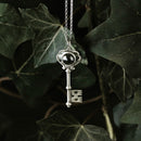 Sacred Clan: Gothic Key Large Gemstone Pendant Necklace with Black Spinel SP326