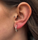 Celtic Silver Hoop Earring E2244