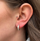 Runic Silver Hoop Earring E2245