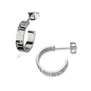Runic Silver Hoop Earring E2246