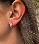 Celtic Silver Hoop Earring E2247