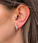 Celtic Silver Hoop Earring E2251