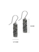 Spring Leaves Oxidised Drop Earrings E2259