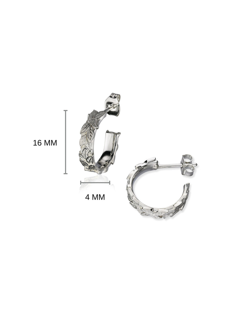 Spring Leaves Huggie Hoop Earrings E2260