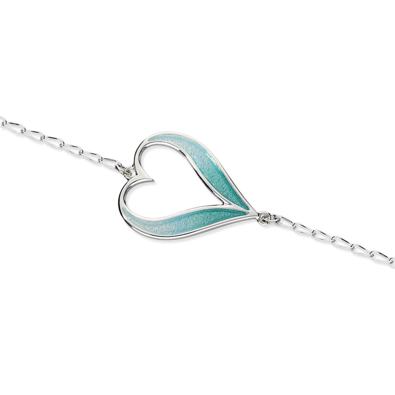 Astin Sterling Silver Heart Bracelet with Enamel EBL118