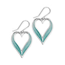 Astin Sterling Silver Drop Heart Earrings with Enamel EE630