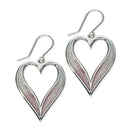 Astin Sterling Silver Drop Heart Earrings with Enamel EE630