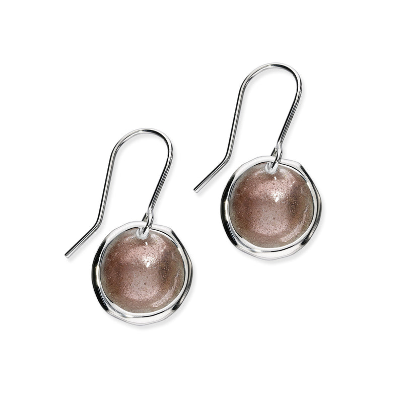 'Blossom' Pink Silver Droplet Dangle Earrings EE636