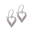 Astin Sterling Silver Drop Heart Small Earrings with Enamel EE641