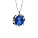 'Persian Blue' Deep Blue Sterling Silver Droplet Necklace EP495