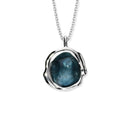 'Sea Storm' Blue Grey Sterling Silver Droplet Necklace EP495