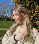 Spring Leaves Long Oxidised Pendant P1553