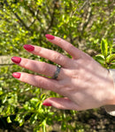 Spring Leaves Oxidised Ring R456
