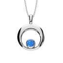 Harlequin Silver Pendant SP273 White Opal