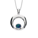 Harlequin Silver Pendant SP273 White Opal