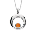 Harlequin Silver Pendant SP273 White Opal