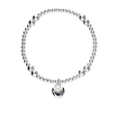 Hearts Silver Stretch Bracelet SSBL02