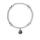 Tranquillity Silver Stretch Enamel Bracelet SSEBL04