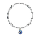 Tranquillity Silver Stretch Enamel Bracelet SSEBL04