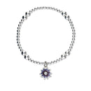 Primrose Silver Stretch Enamel Bracelet SSEBL05