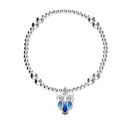 Nature in Flight Silver Stretch Enamel Bracelet SSEBL11
