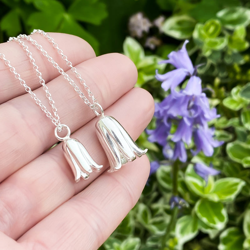 Bluebell Sterling Silver Large Pendant Necklace P1402