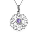 Celtic Silver Pendant CP11 Amethyst