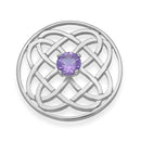 Celtic Silver Brooch CB128 Amethyst