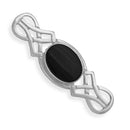 Celtic Silver Brooch SB33 Onyx