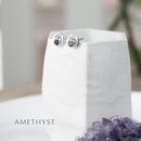 Gemstone Silver Stud Earrings CE475