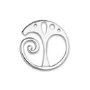 Trendy Twirls Silver Brooch B566