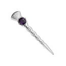Thistle Silver Kiltpin CB35 Amethyst