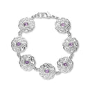 Celtic Silver Bracelet CBL49 Amethyst
