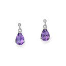 Simply Stylish Silver Earrings CE12 Amethyst