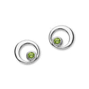 August Birthstone Silver Earrings CE360 Peridot