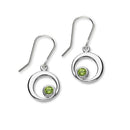 August Birthstone Silver Earrings CE361 Peridot