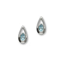 November Birthstone Silver Earrings CE382 Blue Topaz
