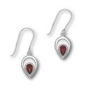 Flourish Silver Earrings CE401 Garnet