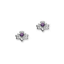 Thistle Silver Earrings CE8 Amethyst