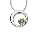 August Birthstone Silver Pendant CP306 Peridot