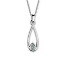 November Birthstone Silver Pendant CP318 Blue Topaz