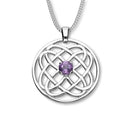 Celtic Silver Pendant CP325 Amethyst