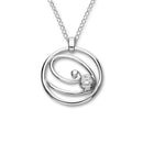 Flourish Silver Pendant CP326 Cubic Zirconia