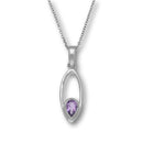 Flourish Silver Pendant CP328 Amethyst