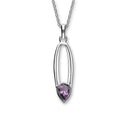 February Birthstone Silver Pendant CP331 Amethyst