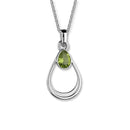 August Birthstone Silver Pendant CP335 Peridot