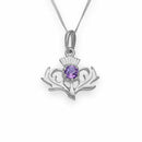 Thistle Silver Pendant CP7 Amethyst
